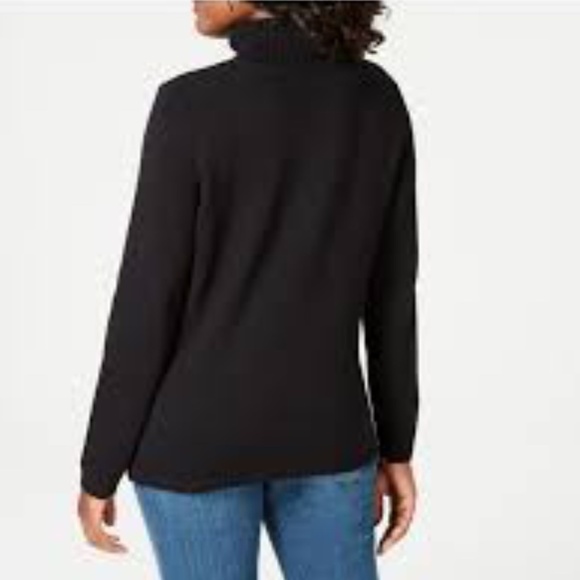 Karen Scott Color-Blocked Turtleneck Sweater - Picture 3 of 11
